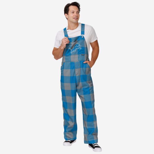 Detroit Lions Mens Plaid Bib Overalls