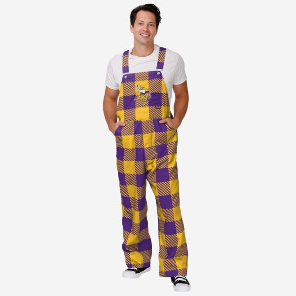 Minnesota Vikings Mens Plaid Bib Overalls