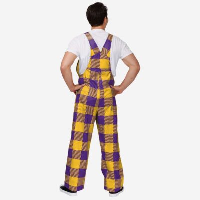 Minnesota Vikings Mens Plaid Bib Overalls