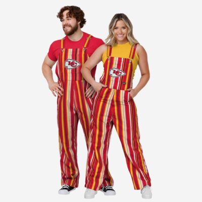 Kansas City Chiefs Mens Hyper Stripe Bib Overalls