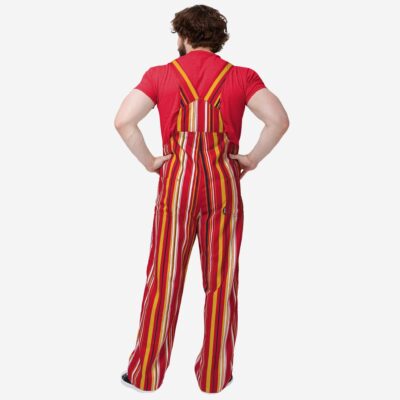 Kansas City Chiefs Mens Hyper Stripe Bib Overalls