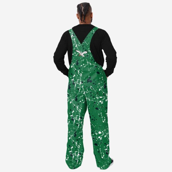 Philadelphia Eagles Mens Kelly Green Paint Splatter Bib Overalls