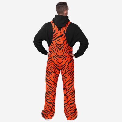 Cincinnati Bengals Mens Tiger Stripe Thematic Bib Overalls