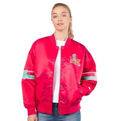 Super Bowl LIX Starter Women's Interception Full-Snap Varsity Jacket