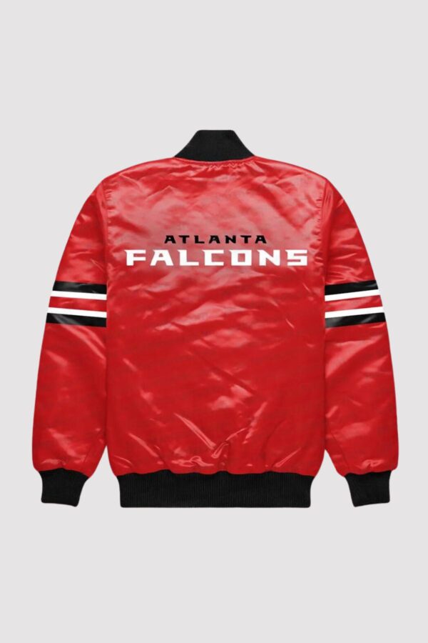 Atlanta Falcons Button Down Red Varsity Jacket