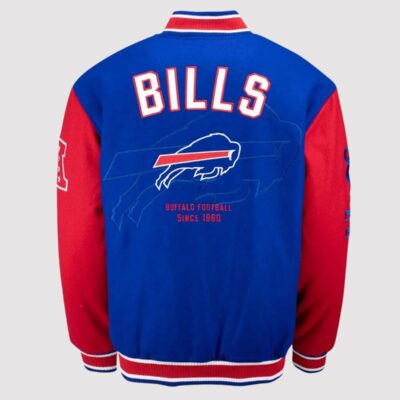 Buffalo Bills Blue and Red Varsity Wool Jacket