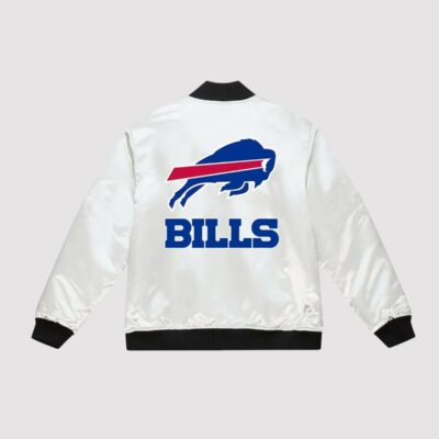 Buffalo Bills White Bomber Jacket