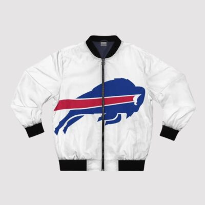 Buffalo Bills White Bomber Jacket