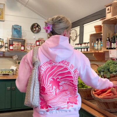 Women’s Everything Comes in Waves’ Pink Hoodie