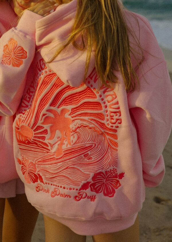 Women’s Everything Comes in Waves’ Pink Hoodie