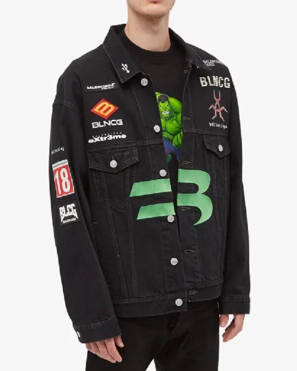 Balenciaga Gamer Logo Denim Jacket