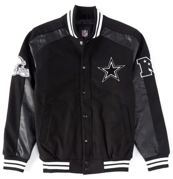 Dallas Cowboys Black Quicksnap Varsity Jacket