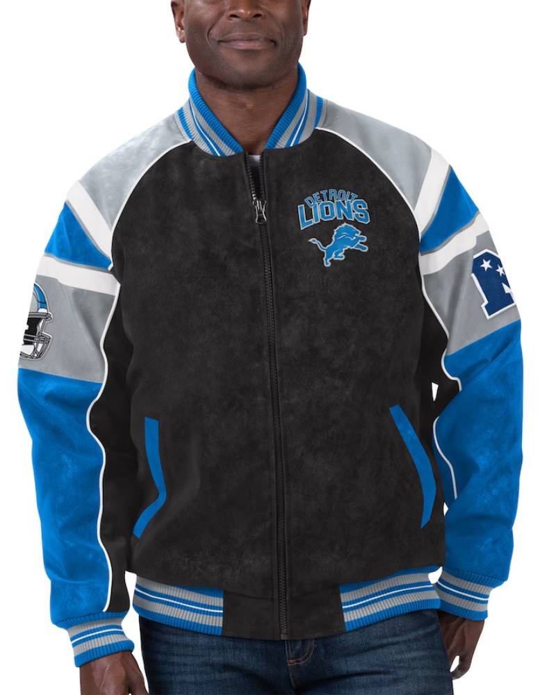 Detroit Lions G-III Sports Faux Suede Raglan Jacket WC