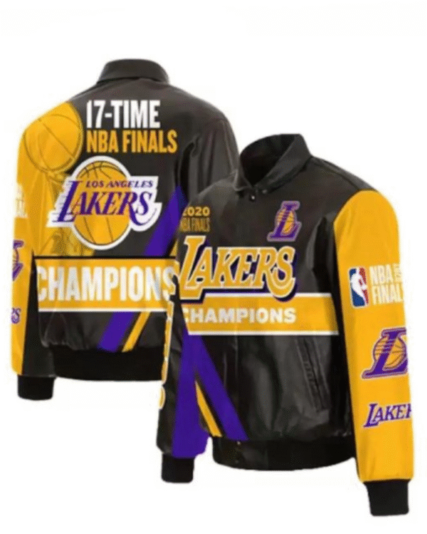 Los Angeles Lakers 17 Time NBA Leather Jacket