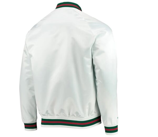 Milwaukee Bucks Hardwood Classics White Satin Jacket