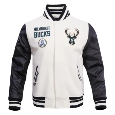 Milwaukee Bucks Retro Classic Rib Wool Varsity Jacket