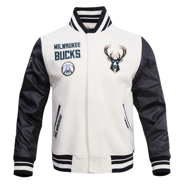 Milwaukee Bucks Retro Classic Rib Wool Varsity Jacket