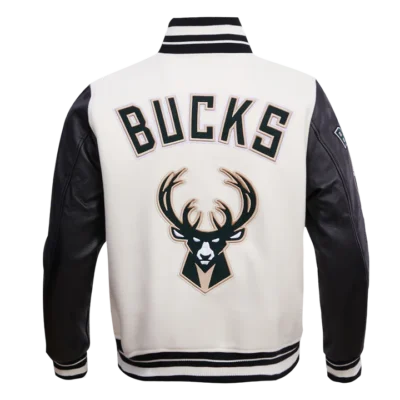 Milwaukee Bucks Retro Classic Rib Wool Varsity Jacket