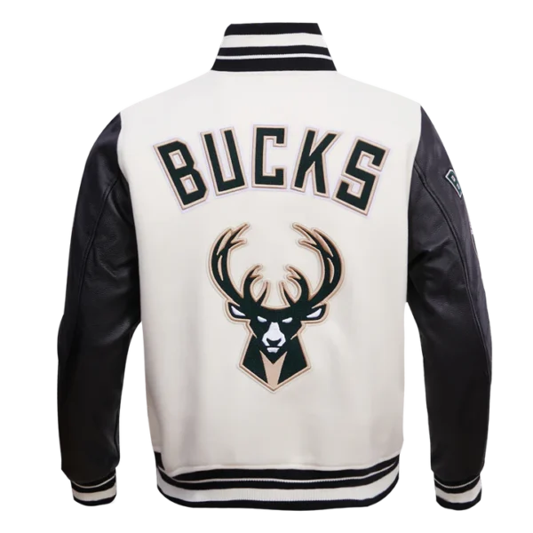 Milwaukee Bucks Retro Classic Rib Wool Varsity Jacket