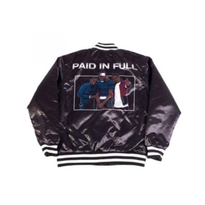 Paid In Full Black Satin Jacket