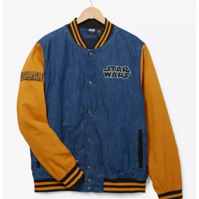 Star Wars Logo Denim Varsity Jacket