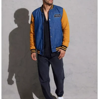 Star Wars Logo Denim Varsity Jacket