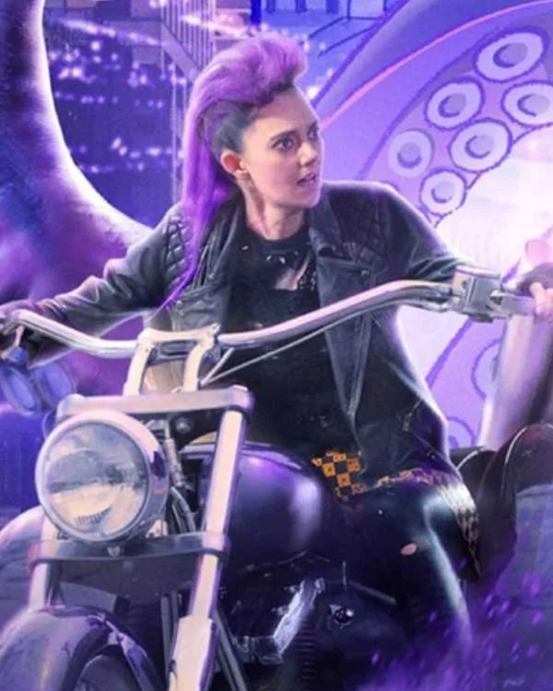 Tanya Reynolds Harold And The Purple Crayon Black Leather Jacket