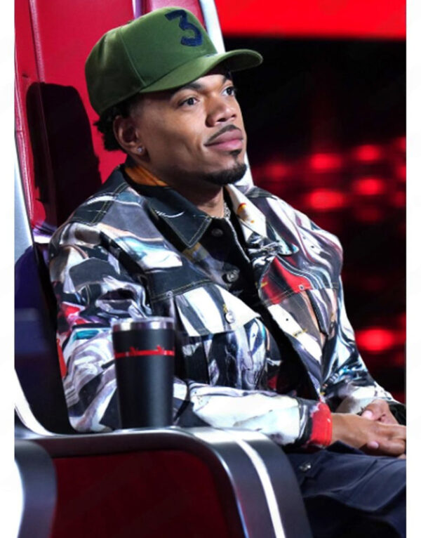 The Voice S25 Chance The Rapper Black Red Print Jacket