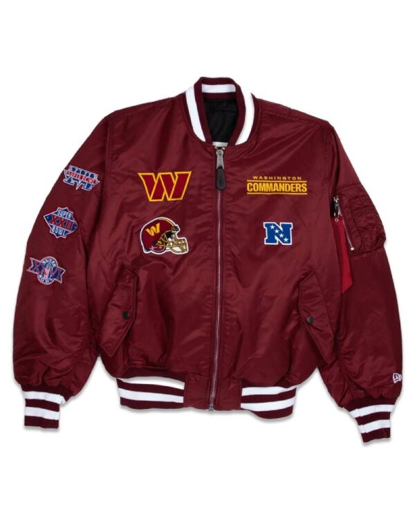 Washington Commanders Burgundy MA-1 Jacket