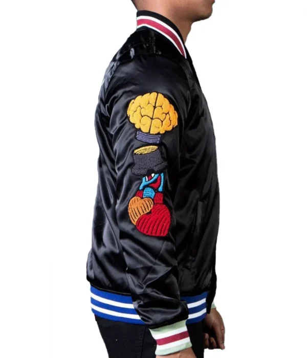 BB Starchild BBC Black and Blue Satin Jacket