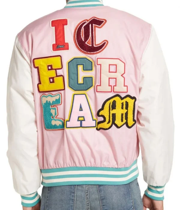 Icecream Static Yellow and Black Varsity Jacket