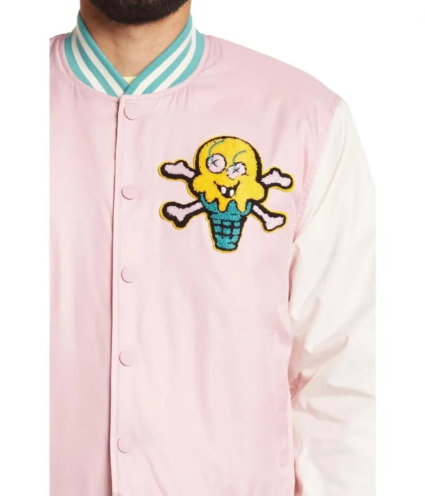 Icecream Static Yellow and Black Varsity Jacket