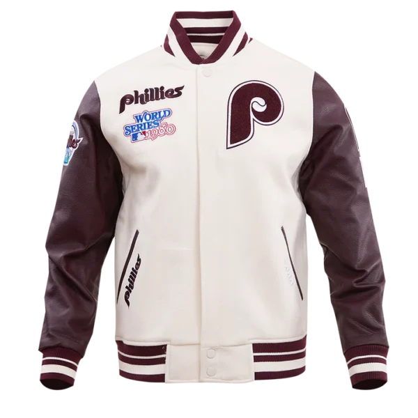 Philadelphia Phillies Retro Classic Rib Wool Varsity Jacket
