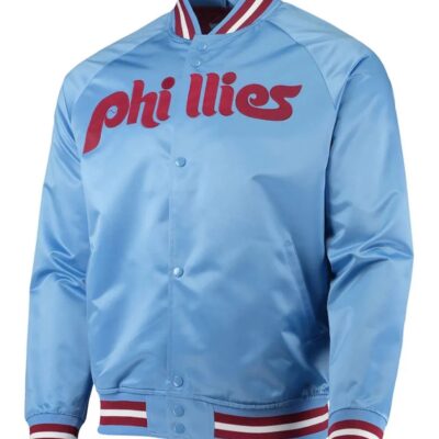Philadelphia Phillies Satin Raglan Full-Snap Jacket