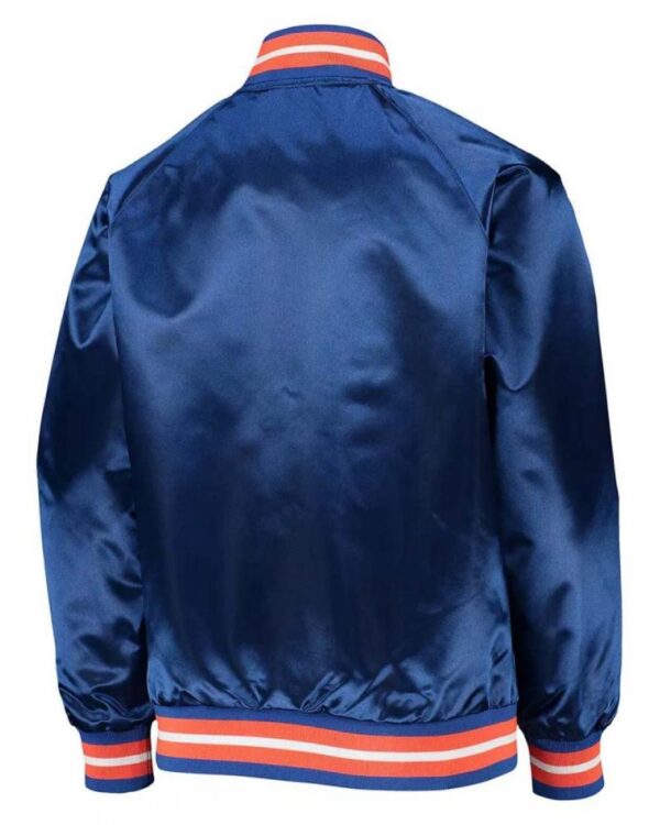 Hardwood Classics NY Knicks Blue Satin Jacket