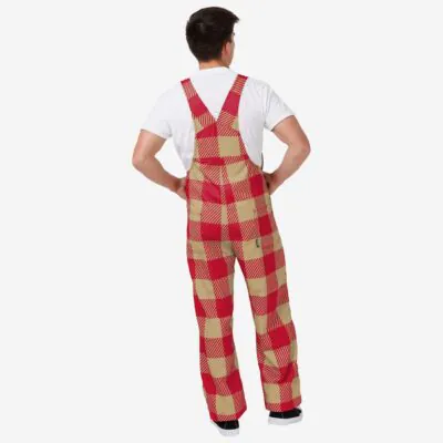 San Francisco 49ers Mens Plaid Bib Overalls