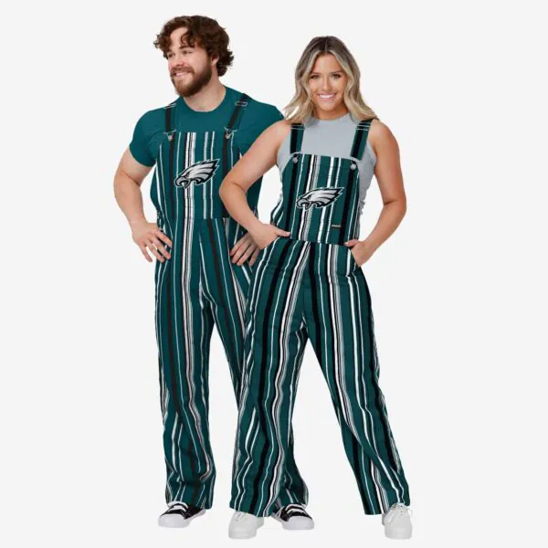 Philadelphia Eagles Mens Hyper Stripe Bib Overalls
