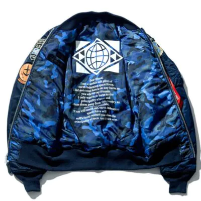 STRICT-G x ALPHA Mobile Suit Gundam White Base MA-1 Jacket